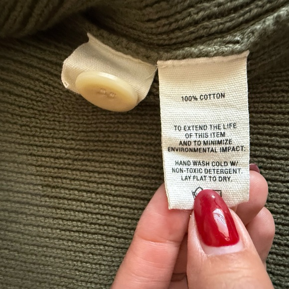 Alex Mill Jo Ribbed Cardigan Sweater In Olive V-neck Long Sleeve Size XS - Picture 9 of 15